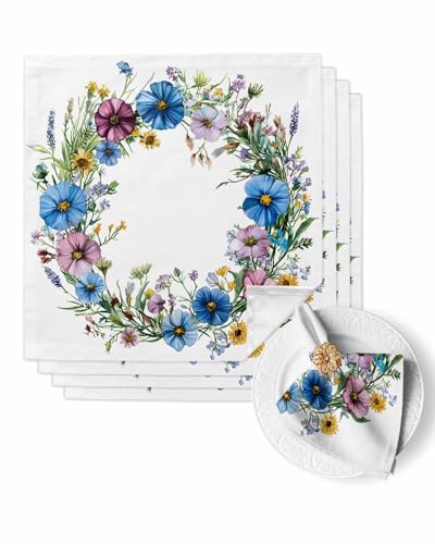 Servilletas de Tela Set de 4, Patrón Floral, 20x20 in miniatura 1
