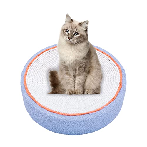 Tábua de arranhar para gatos | Sisal Scratcher Mat Round Cat Toy - Almofada resistente ao desgaste e