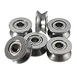 X-BAOFU, 10pcs V Groove abgedichtete Kugellager Drahtführungsrolle Räder Rollen 4mm High Carbon Steel Ball Bearing (Größe : 4mm(Width))