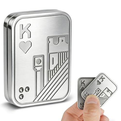 CATZUM Poker Fidget Slider Toy, en Métal, Magnet Fidget, Jouet Anti Stress Bureau, Soulagement du Stress, Anxiété, Autisme, Décompression Haptique, pour Bureau, École, Maison