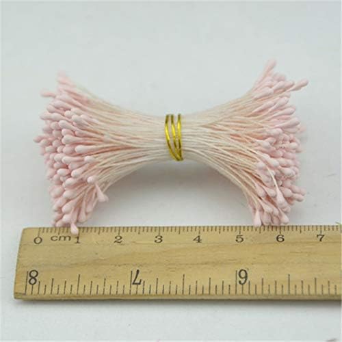 3600pcs 1mm Matte Double Heads Mini Flower Stamen Pistil Wedding Decoration DIY Fake Christmas Scrapbook Accessories (Color : Light Pink)