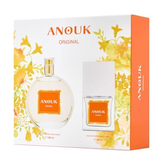 ANOUK - Original Colonia 100 ml + 30 ml, Estuche de Regalo Mujer, Eau de Toilette Natural y Femenina, Aroma Cítrico y Floral, Fragancia Fresca de Larga Duración