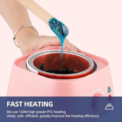 IeBilif Aquecedor de cera para remoção de pelos, derretidor de cera para remoção de pelos com tampa