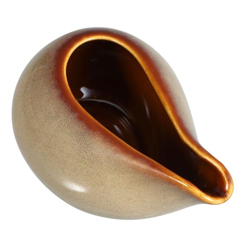 PHENOFICE Brocca Per Salsa in Ceramica Salsiera Per Servire Sugo Dispenser Per Salsa Per Bistecca Mini Brocca Per Sciroppo Adatta Per Antipasti E Contorni