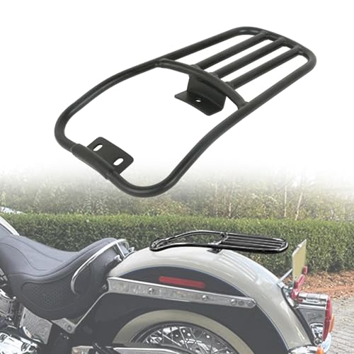 Porte-bagages moto arrière pour Softail Deluxe FLSTN de 2005 à 2017 support noir robuste
