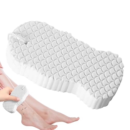 Exfoliate Sponge -12x6x2.3ソフトバススクラバー、ボディバッファーネット、再利用可能なスキンパッド、伸縮性バックツール(穏やかな)シャワーアクセサリー| (衛生学)女性、男性、子供、妊娠、日常使用のためのクレンザー