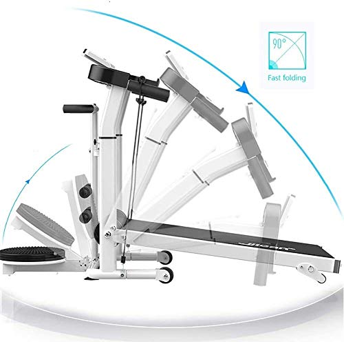 Image of Treadmill Incline Foldable Adjustable Speed Fitness Weight Loss Exercise Equipment for Home and Office Shock Running Supine T-wisting Draw Rope