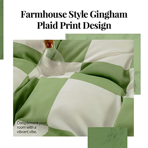 Naturefield Bamboo Duvet Cover King, Cooling And Breathable Duvet Cover Size 3 Piece Set, Ultra Soft And Comfortable Cover Covers With Corner Ties And Button Closure, Green #TOP3