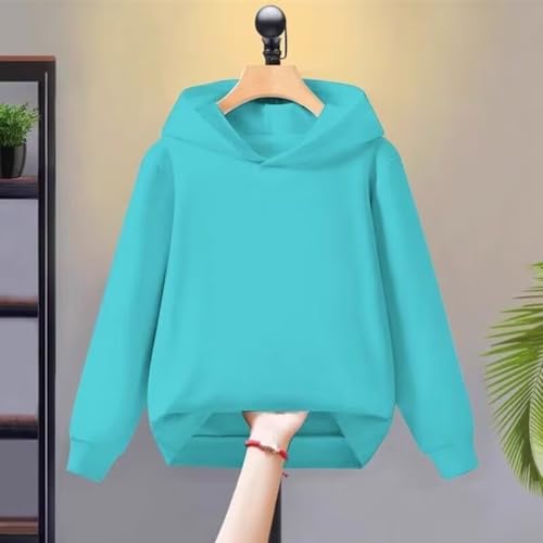 Youth Hooded Sweatshirts Oversized Long Sleeve Solid Fall Hooded Pullover Tops with Pockets Boys Girls Sweatshirt2