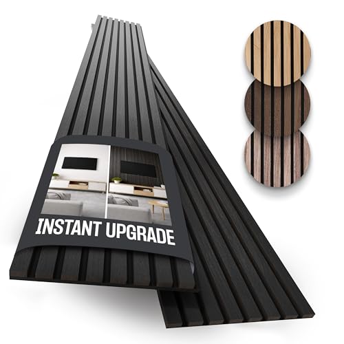 2-Pack Acoustic Wall Panels - Wood Slat Wall Decor -