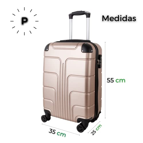 Kit Com 2 Malas de Bordo Para Viagem 10kg Com Rodas Dupla 360° P