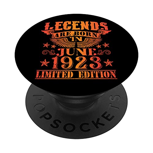 Cumpleaños Junio 1923 Edición Limitada Regalo Legend June PopSockets PopGrip Intercambiable