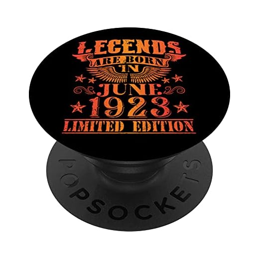 Cumpleaños Junio 1923 Edición Limitada Regalo Legend June PopSockets PopGrip Intercambiable