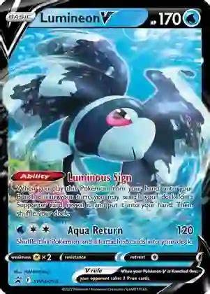 Pokemon - Lumineon V SWSH250 - Black Star Promo Card - Brilliant Stars Alternate Art