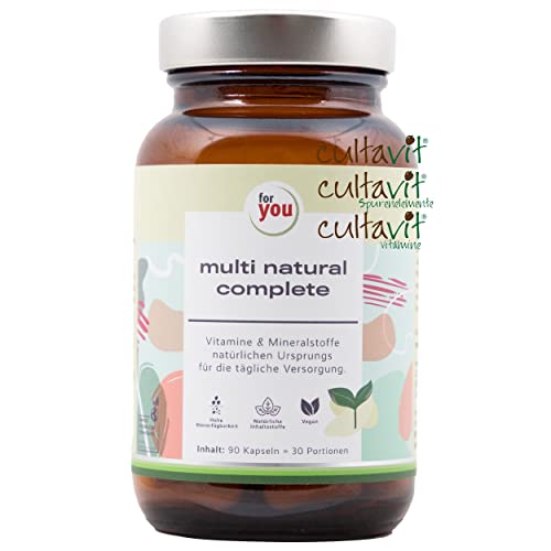 for you multi natural complete aus natürlichen Pflanzenextrakten - 100% natürliches hochdosiertes Premium Multivitamin-Multimineral Präparat (1)