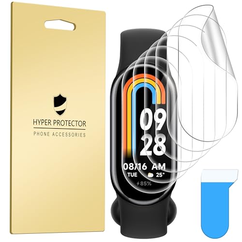 Diruite 6 Piezas Protector Pantalla para Xiaomi Smart Band 8/Band 7 Protector Reloj,TPU Película Blanda Anti-Raspado para Xiaomi Smart Band 8/Band 7 Protector Pan