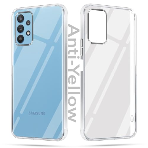Image of Jkobi Lifetime Anti-Yellow Clear Back Cover Case for Samsung Galaxy M32 5G (Sleek Hard Crystal | Shockproof and Camera Protection)