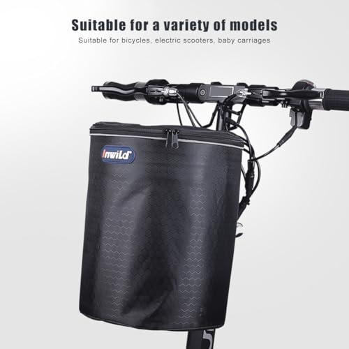 Fahrradkorb Vorne Rollerkorb E Scooter Korb Vorne, Rollerkorb Fahrrad Abnehmbare Lenkerkorb Tasche Mit Reflektierendem Gurt Für Scooter Balance Bikes