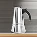 London Sip Stainless Steel Stovetop Espresso Maker Moka Pot Italian Coffee Percolator, Silver, 10 Espresso Cups