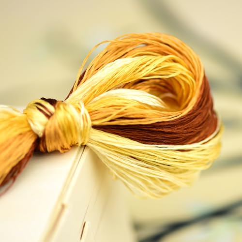 Image of 4 Skeins Mulberry Silk Floss Embroidery Thread Floss-Cross Stitch Threads China Silk Woven Jewelry Threads DIY Sewing Kits (13)
