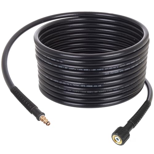 TECHKAR Flexible haute pression 200bar 5m de long compatible avec le nettoyeur haute pression Lavor STM Wave Skipper M22 (tige intérieure 15mm)