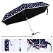 SHERCHPRY Mini Foldable Pocket Umbrella Anti-Uv Travel Sunshade Compact Lightweight Fashion Umbrella for Men and Women in Navy Blue