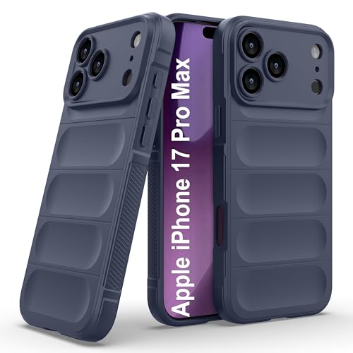 Image of amazon basics Back Case Cover for iPhone 17 Pro Max | Compatible for iPhone 17 Pro Max Back Cover | Liquid Silicon Magic Case with Camera Protection | Sapphire