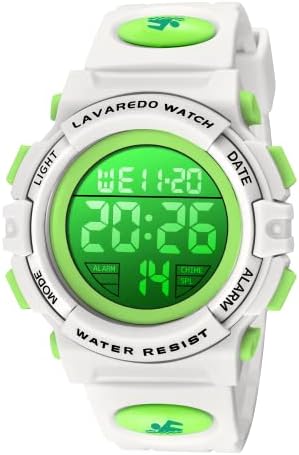 Kids Watch,Boys Watch for 3-15 Year Old Boys,Digital Sport Outdoor Multifunctional Chronograph LED 50 M Waterproof Alarm Calendar Analog Watch for Children with Silicone Band,Kids Gift, 08