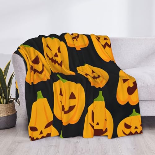 Couverture microfibre citrouille EdWal pour vos soirées cocooning d'automne