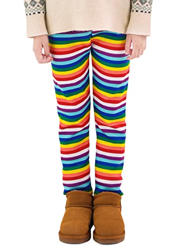 TODDOR 1er Pack Mädchen Winter Dicke Leggings Warme Baumwollfleece gefütterte Leggings Kinder knöchellange Bedruckte Stretchhose Cover