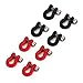 INJORA Metal Bumper D-Ring Tow Hook 4Pcs Mini Tow Hook for 1/24 RC Crawler Car Axial SCX24 Upgrade Parts, 7X10mm