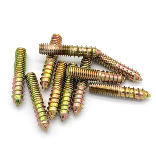 Image of 10 Pack 3 /8-16 x 2 Inch Hanger Bolts Double Headed Bolts for Furniture Screws 50.8mm Length