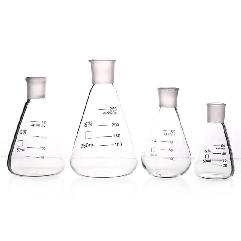Fiole conique en verre de quartz 50 ml pour laboratoires - 3