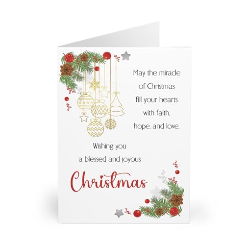 Religious Christmas Greeting Card - Heartfelt Wishes, Holiday Symbols, and Joyous Messages