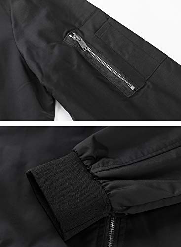 Tacvasen Lightweight Jacket For Men Softshell Fall Thin Bomber Coat, Black M #TOP4