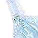 Satini Lingerie Satin Sissy Babydoll Ruffles Frilly Lace Slip Nightwear (Baby Blue, S)