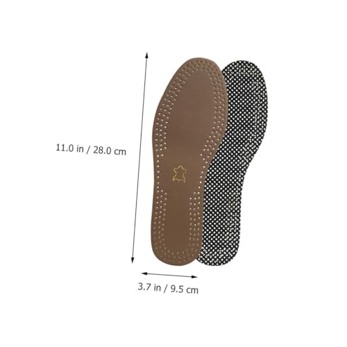 2 pares de plantillas de cuero transpirables para hombre miniatura 2