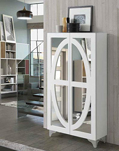 DISARTE - Mueble Auxiliar - Taquillones/Zapateros Modernos - Zapatero Alto Laos Blanco (73x27x136)