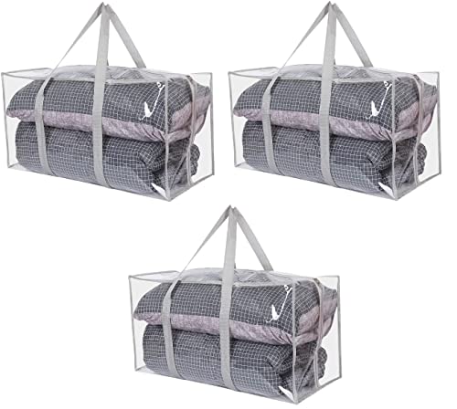 Home Care Store Closet Organizer and Storage Foldable Clothing Storage Bag for Clothes, Blanket, Comforter PVC Material (3) Home Care Store Closet Organizer and Storage Foldable Clothing Storage Bag for Clothes, Blanket, Comforter PVC Material (3)