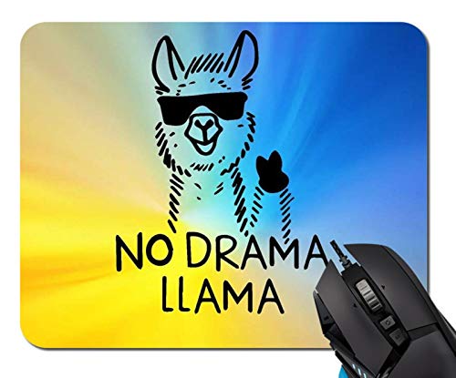 No Drama Llama Mouse Pad Non-Skid Natural Rubber Rectangle Mouse Pads Home Office Computer Gaming Mousepad Mat