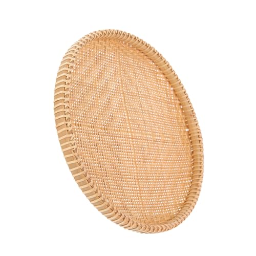 Cabilock Farm Dustpan Dried Food Basket Hand- Woven Basket Drying Basket Woven Fruit Basket Fruit Washing Basket Home Storage Baskets Draining Basket Vegetables Container Brown