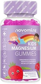 Kids Magnesium Gummies  Vegan - 1 Month Supply  Chewable Childrens Magnesium Supplements  30 Chewable Kids Vitamins  455 Mg Magnesium Citrate providing 50 mg Magnesium- by Novomins