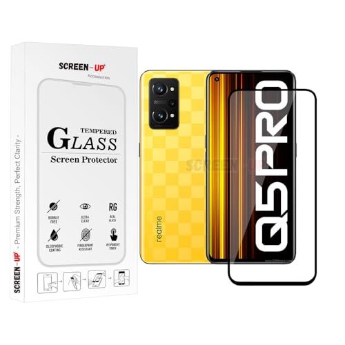 Image of ScreenUp Tempered Glass For Realme Q5 Pro - Ultra Clear, 9H Scratch Resistant, Full Coverage, Easy Install Screen Protector