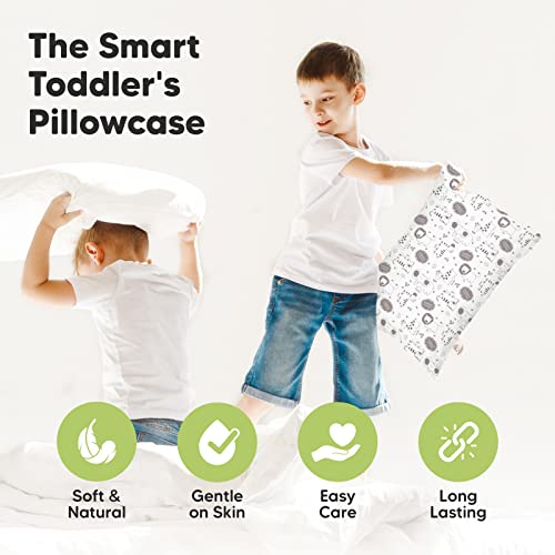 Image of KeaBabies Toddler Pillowcase 13x18 Organic Cotton Cover (KeaSafari) | Standard Toddler Pillowcase for Kids, Boys Girls, Soft, Durable Cotton Cover for Miniature Sleepy Pillow Cute Color No Pillow