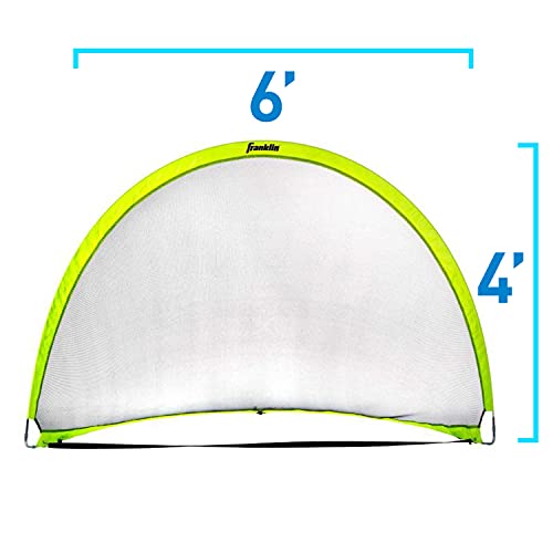 Franklin Sports Pop-Up Dome Shaped Goals-6' x 4' (2 Pack), Yellow, Large (2 Goals) - image 6