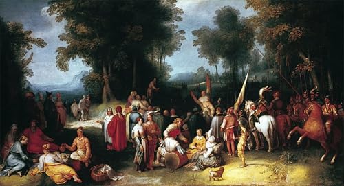 Art reproduction la prédication de Saint Jean Baptiste, toile haut de gamme signée Van Haarlem