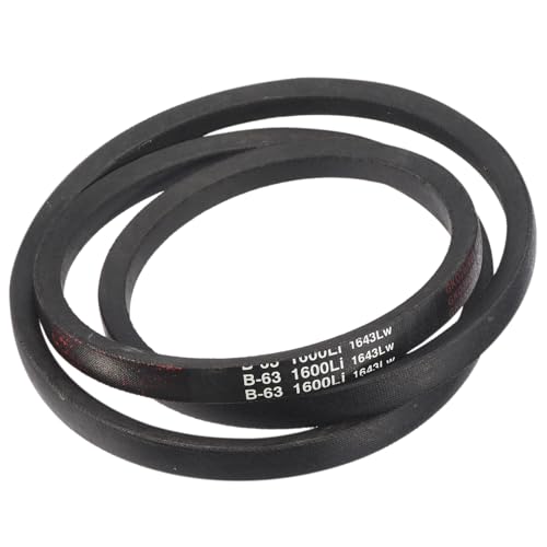 sourcing map B-63 - Correa trapezoidal clásica envuelta, circunferencia exterior de 66 pulgadas, correa trapezoidal de goma industrial, perfil B, para equipos de maquinaria industrial, color negro