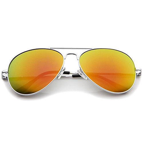 zeroUV - Premium Full Mirrored Aviator Sunglasses w/Flash Mirror Lens3