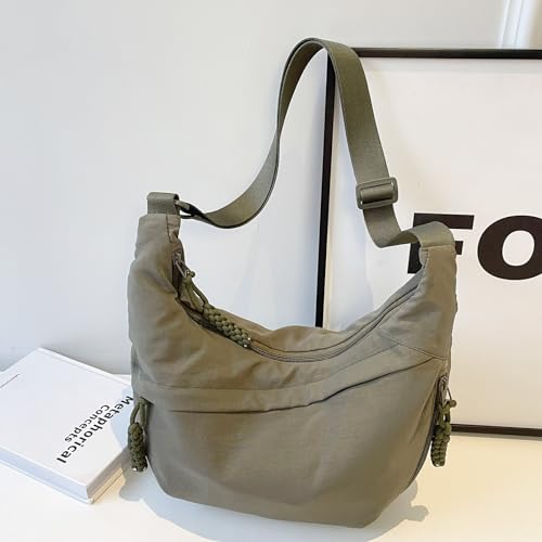 Image of Crescent Crossbody Bags for Women Nylon Travel Luna Hobo Bag Dumpling Purse
