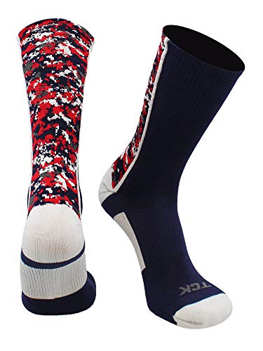 Image of TCK Athletic Crew Socks Digital Camo Football Basketball Lacrosse